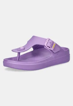 Blauer papuci NOMA femei, culoarea violet, cu toc plat, S5NOMA02 imagine