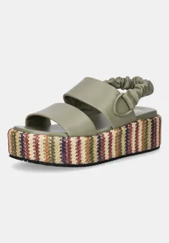 Blauer sandale OPAL culoarea verde, cu platforma, S5OPAL04 imagine