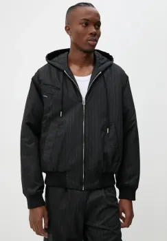 BLUEMARBLE geaca de lana culoarea negru, de tranzitie, JA68.WO22B24 imagine