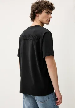 BLUEMARBLE tricou din bumbac barbati, culoarea negru, cu imprimeu, TS35.JE28AA25 imagine