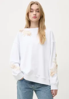 Blugirl Blumarine bluza femei, culoarea alb, cu imprimeu, RA5183.F0962 imagine