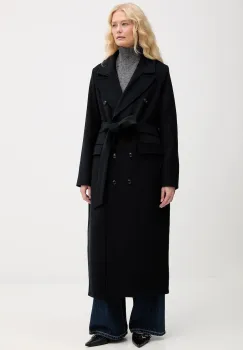 Blugirl Blumarine haina cu lana culoarea bleumarin, RF5242.T221A imagine