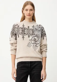 Blugirl Blumarine pulover de lana culoarea bej, calduros, cu turtleneck, RF5161.MS038 imagine