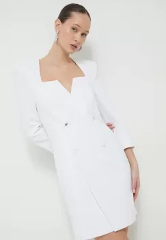 Blugirl Blumarine rochie culoarea bej, mini, drept imagine