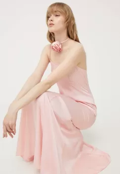 Blugirl Blumarine rochie culoarea portocaliu, maxi, drept, RA4122.T1942 imagine