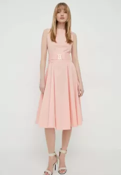 Blugirl Blumarine rochie culoarea portocaliu, midi, evazati imagine