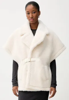 Blugirl Blumarine vesta din amestec de lana culoarea bej, de tranzitie, PF5003.T0300 imagine