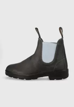 Blundstone botine din piele intoarsa 2209 femei, culoarea gri, cu toc plat, izolat imagine