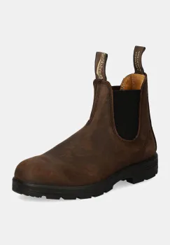 Blundstone cizme chelsea din nubuc culoarea maro, cu toc plat, 2340 imagine