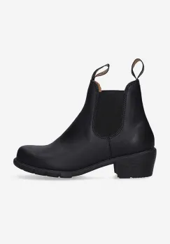 Blundstone ghete chelsea de piele 1671 BLACK femei, culoarea negru, cu toc drept imagine