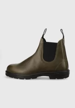 Blundstone ghete chelsea de piele 2052 barbati, culoarea verde imagine