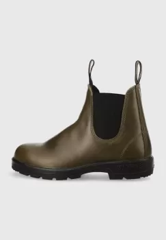 Blundstone ghete chelsea de piele 2052 femei, culoarea verde, cu toc plat imagine