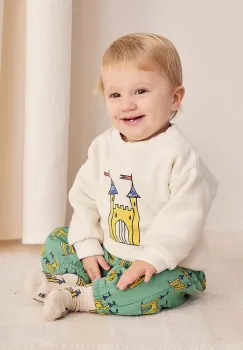Bobo Choses bluza bebe Faraway Castle culoarea bej, cu imprimeu, 224AB029 imagine