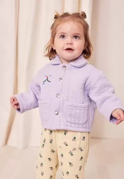 Bobo Choses bluza bebe Funny face culoarea violet, neted, 224AB039 imagine