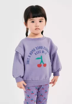 Bobo Choses bluza copii culoarea violet, cu imprimeu, 224AC055 imagine