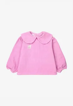 Bobo Choses bluza din bumbac pentru bebelusi Funny Ghost culoarea roz, neted, 224AB047 imagine