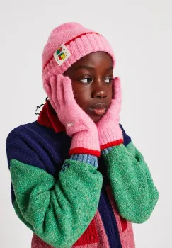 Bobo Choses caciula din lana pentru copii Roll The Dice culoarea roz, 225AI035 imagine