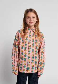 Bobo Choses camasa de bumbac pentru copii Dices culoarea roz, 225AC055 imagine