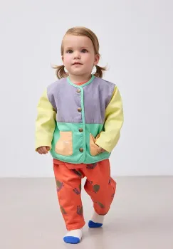 Bobo Choses geaca de bumbac pentru bebelusi culoarea verde, 125AB092 imagine