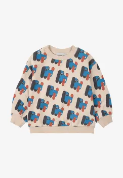 Bobo Choses hanorac de bumbac pentru bebelusi Doggy Mate culoarea bej, cu imprimeu, 225AB052 imagine