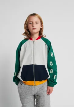 Bobo Choses hanorac de bumbac pentru copii culoarea gri, cu imprimeu, 225AC052 imagine