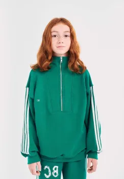 Bobo Choses hanorac de bumbac pentru copii culoarea verde, 224AC056 imagine