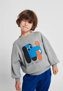 Bobo Choses hanorac de bumbac pentru copii Doggy Mate culoarea gri, cu imprimeu, 225AC031 imagine