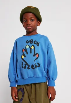 Bobo Choses hanorac de bumbac pentru copii High Five cu imprimeu, 225AC035 imagine