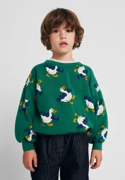 Bobo Choses hanorac de bumbac pentru copii La Oca culoarea verde, cu imprimeu, 225AC037 imagine
