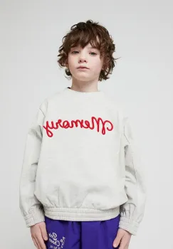 Bobo Choses hanorac de bumbac pentru copii Memory culoarea gri, cu imprimeu, 225BC005 imagine