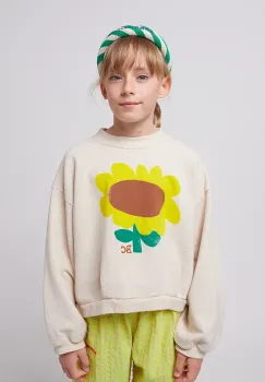 Bobo Choses hanorac de bumbac pentru copii Sunflower culoarea bej, cu imprimeu, 125AC041 imagine