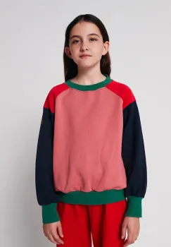 Bobo Choses hanorac de bumbac pentru copii Tic Tac Toe culoarea roz, cu imprimeu, 225AC046 imagine