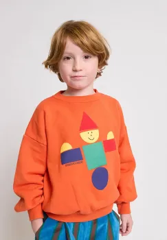 Bobo Choses hanorac de bumbac pentru copii Wooden Toy culoarea portocaliu, cu imprimeu, 225FC004 imagine