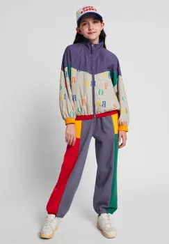 Bobo Choses pantaloni de trening din bumbac pentru copii culoarea gri, cu imprimeu, 225AC138 imagine