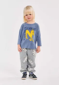 Bobo Choses pantaloni de trening pentru copii Freedom Bird culoarea gri, modelator, 224AC077 imagine