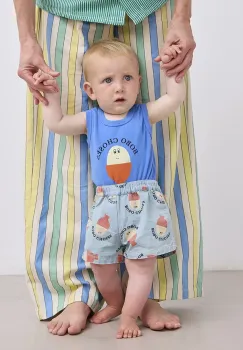 Bobo Choses pantaloni scurti din bumbac pentru bebelusi Morning Egg modelator, 125AB048 imagine