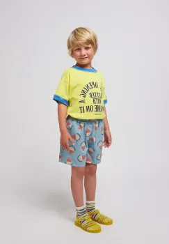 Bobo Choses pantaloni scurti din bumbac pentru copii Morning Egg 125AC063 imagine