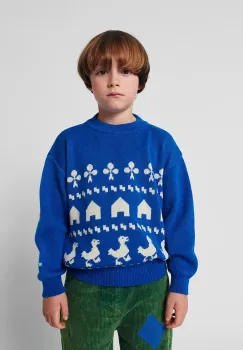 Bobo Choses pulover de bumbac pentru copii Farm jacquard 225AC108 imagine