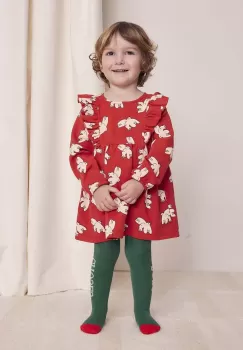 Bobo Choses rochie bebe Freedom Bird culoarea rosu, mini, evazati, 224AB081 imagine