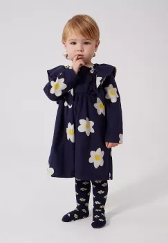 Bobo Choses rochie din bumbac pentru bebelusi culoarea albastru marin, mini, evazati imagine