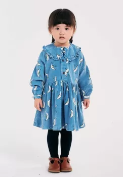 Bobo Choses rochie din bumbac pentru copii Beneath The Moon mini, evazati, 224AC111 imagine