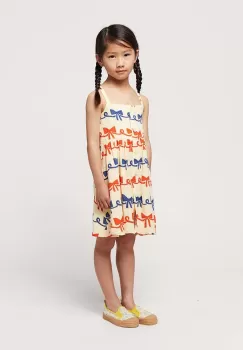 Bobo Choses rochie fete culoarea galben, midi, evazati imagine