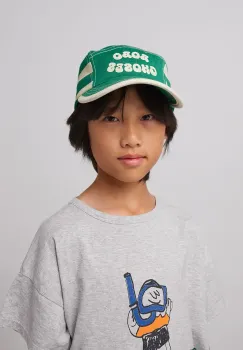 Bobo Choses sapca din bumbac pentru copii culoarea verde, cu imprimeu, 125AI024 imagine
