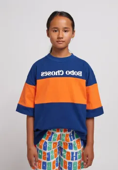 Bobo Choses tricou de bumbac pentru copii culoarea albastru marin, cu imprimeu, 125AC126 imagine