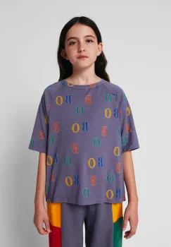 Bobo Choses tricou de bumbac pentru copii culoarea gri, cu imprimeu, 225AC134 imagine