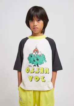Bobo Choses tricou de bumbac pentru copii Hello Joy culoarea alb, cu imprimeu, 125AC016 imagine