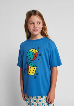 Bobo Choses tricou de bumbac pentru copii Roll The Dice cu imprimeu, 225AC003 imagine