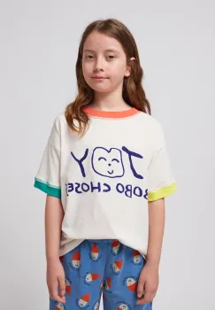 Bobo Choses tricou de bumbac pentru copii Smiling culoarea alb, cu imprimeu, 125AC014 imagine