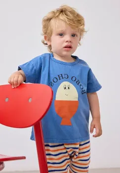 Bobo Choses tricou din bumbac pentru bebelusi Morning Egg cu imprimeu, 125AB011 imagine