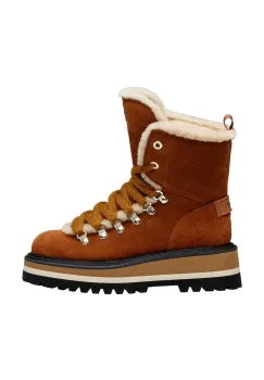 Bogner cizme de zapada din piele intoarsa SAAS FEE 1 B culoarea portocaliu, 22544163 imagine